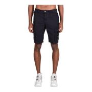 Katoenen Shorts voor Heren Stone Island , Blue , Heren