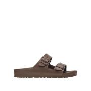 Elegante Leren Sandalen Birkenstock , Brown , Dames