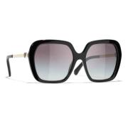 Iconische zonnebril - C622/S6 Chanel , Black , Dames