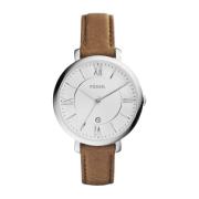 Jacqueline Leren Horloge Bruin Fossil , Brown , Dames