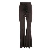 Zwarte Hoge Taille Flared Broek Rotate Birger Christensen , Black , Da...