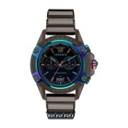 Sport Chrono Active Horloge Bruin/Zwart Versace , Multicolor , Heren