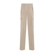 Beige Cargo Broek Sportmax , Beige , Dames