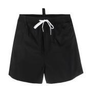 Zwarte Boxer Midi Strandkleding Casual Dsquared2 , Black , Heren