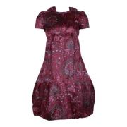 Pre-owned Silk dresses Burberry Vintage , Red , Dames