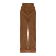 Dames Kameel Katoenen Broek Blakely Burberry , Brown , Dames