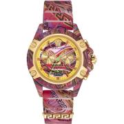 Chrono Active Siliconen Horloge Rood/Zwart Versace , Multicolor , Unis...