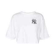 Yankees MLB Lifestyle Witte Crop Tee New Era , White , Dames