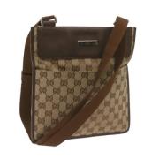 Pre-owned Canvas shoulder-bags Gucci Vintage , Beige , Dames