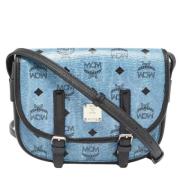 Pre-owned Leather crossbody-bags MCM Pre-owned , Blue , Dames