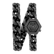 Hexagon Groumette Kristal Horloge Philipp Plein , Black , Dames
