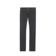 Donkergrijze Slim Fit Denim Jeans Saint Laurent , Gray , Heren