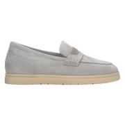 Grijze Velours Mocassins Elegant Comfort Stijl Estro , Gray , Dames