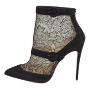 Pre-owned Lace boots Christian Louboutin Pre-owned , Black , Dames