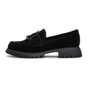 Elegante Platform Loafers in Zwart Cesare Gaspari , Black , Dames