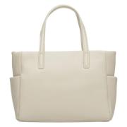 Dames Licht Beige Shopper Tas gemaakt van Premium Italiaans Echt Leer ...