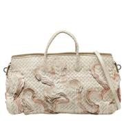 Pre-owned Fabric totes Bottega Veneta Vintage , Beige , Dames