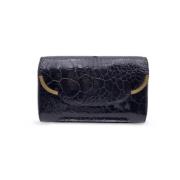 Pre-owned Leather clutches Gucci Vintage , Black , Dames