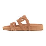 Beige Gevlochten Sandalen Paola Fiorenza , Beige , Dames