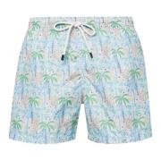 Polyester Zwemshorts met Koord Fedeli , Multicolor , Heren