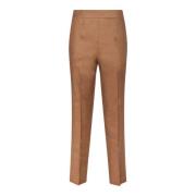 Wijde Linnen Broek Nenette , Brown , Dames