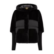 Luxe Faux Fur Jacket - Zwart Cesare Gaspari , Black , Dames
