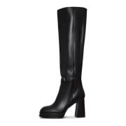 Luxe Over-the-Knee Leren Laarzen Cesare Gaspari , Black , Dames