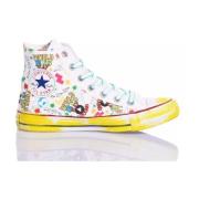 Handgemaakte Witte Sneakers Converse , Multicolor , Heren