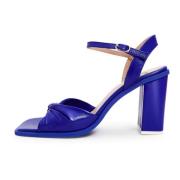 Klassieke Blokhak Sandalen - Blauw Cesare Gaspari , Blue , Dames