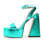 Groene hooggehakte elegante sandalen Cesare Gaspari , Green , Dames