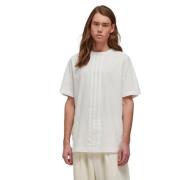 Center Front Stripes Tee Adidas , White , Heren