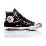 Handgemaakte Zwarte Sneakers Converse , Black , Heren