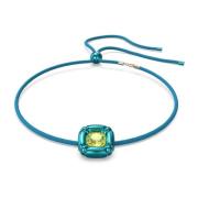 Blauwe Kussen Geslepen Ketting Swarovski , Blue , Dames