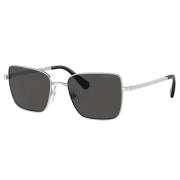Stylish Sunglasses in Silver/Dark Grey Swarovski , Gray , Dames