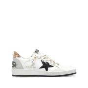 White Glitter Calf Ballstar Sneakers Golden Goose , Multicolor , Dames