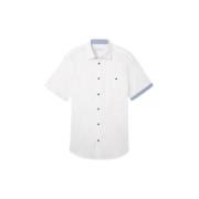Gewassen Oxford Overhemd Wit Tom Tailor , White , Heren