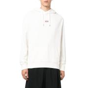 Witte Logo Hoodie Street Style 424 , White , Heren