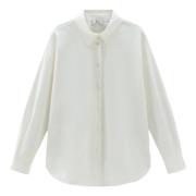 Witte Poplin Overhemd Woolrich , White , Dames