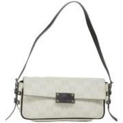 Pre-owned Canvas shoulder-bags Loewe Pre-owned , White , Dames