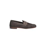 Klassieke Loafer van Suède Henderson Baracco , Brown , Heren