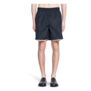 Wollen blend trekkoord shorts Diomene , Black , Heren