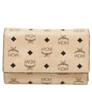 Pre-owned Coated canvas wallets MCM Pre-owned , Pink , Dames