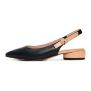 Luxe Leren Ballerina - Zwart Cesare Gaspari , Black , Dames