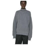 Wol-Kasjmier Hoge Hals Trui Ann Demeulemeester , Gray , Heren