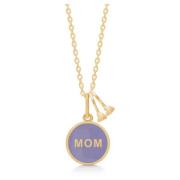 Moeder Lavendel Hart Ketting 14K Goud Frk. Lisberg , Purple , Dames