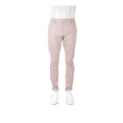 Beige Broek met Logo Sluiting Dondup , Beige , Heren