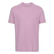 Katoenen T-shirt met 3 knopen Zanone , Pink , Heren