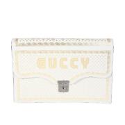 Pre-owned Leather clutches Gucci Vintage , White , Dames