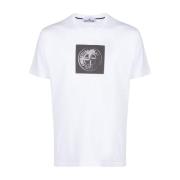 Casual Katoenen T-shirt Stone Island , White , Heren