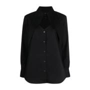 Zwarte Katoenen Klassieke Kraag Shirt Vivienne Westwood , Black , Dame...